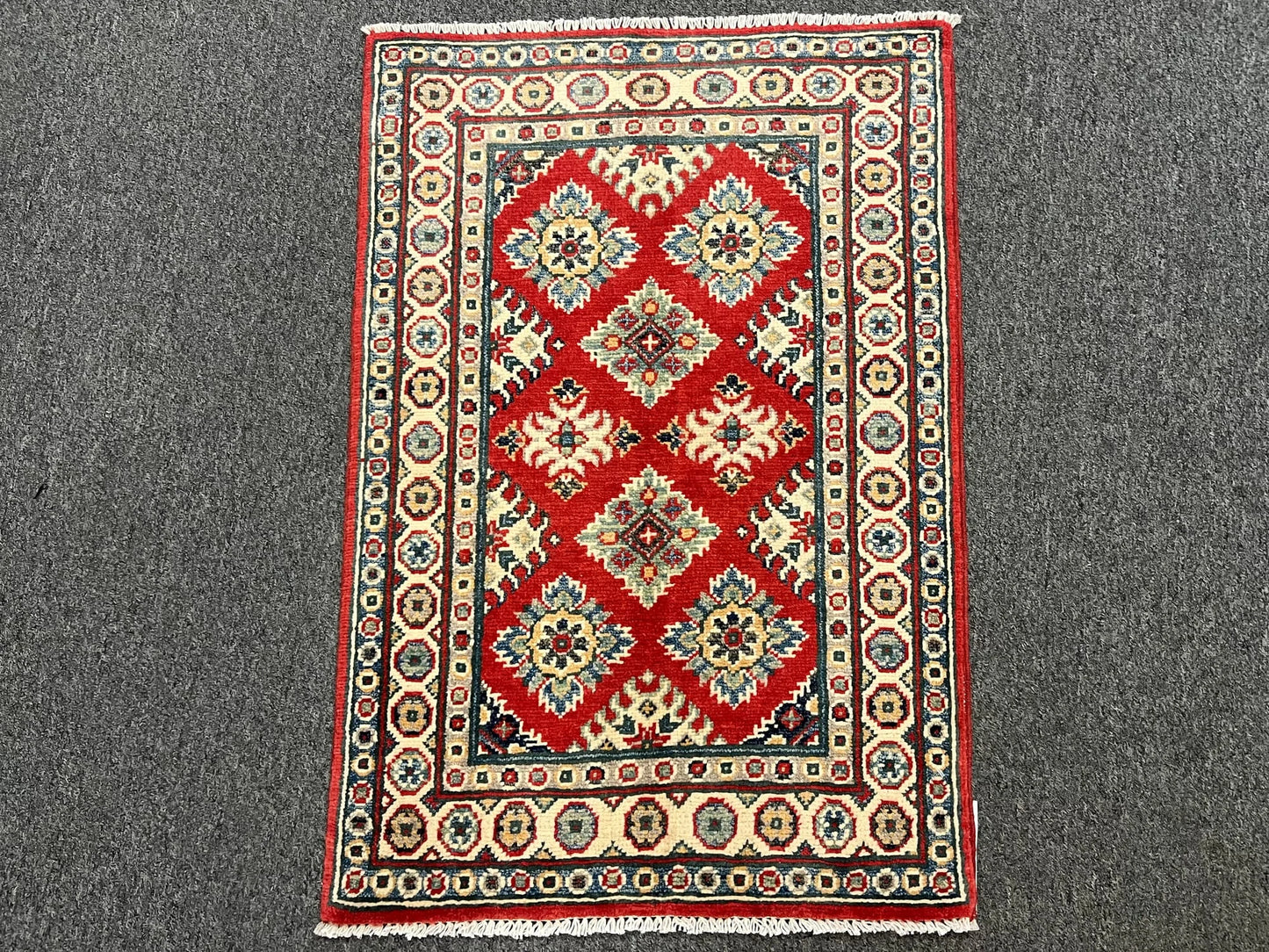 2' X 3' Fine Kazak Handmade Wool Rug # 12737