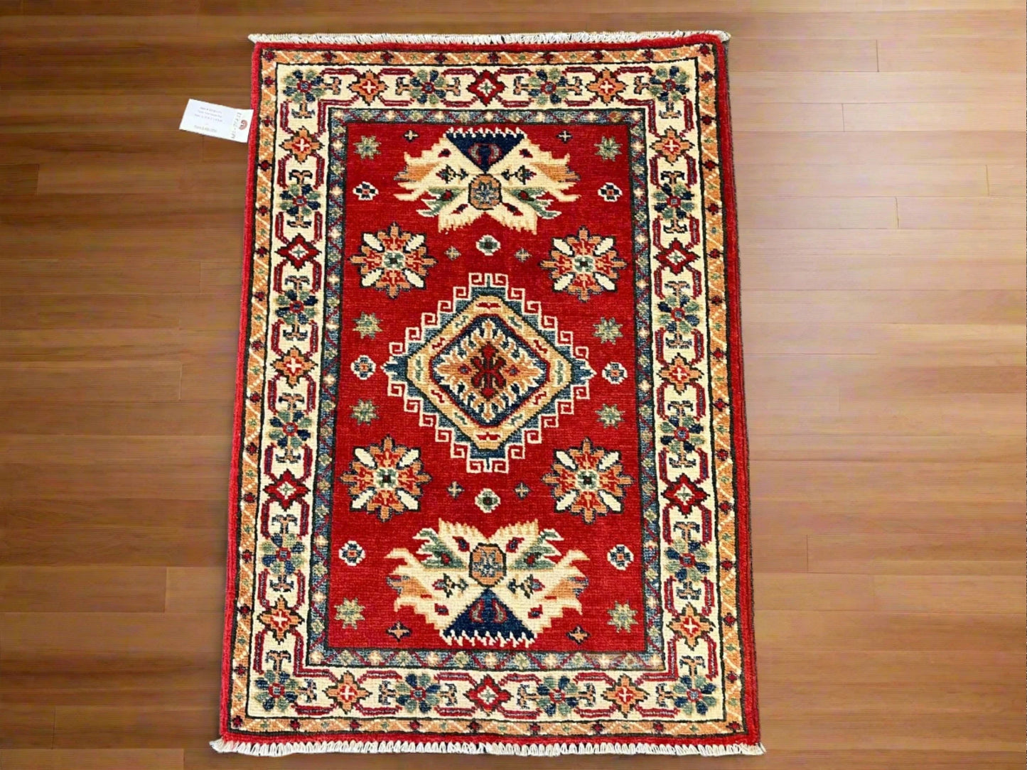 2' X 3' Fine Kazak Handmade Wool Rug # 12736