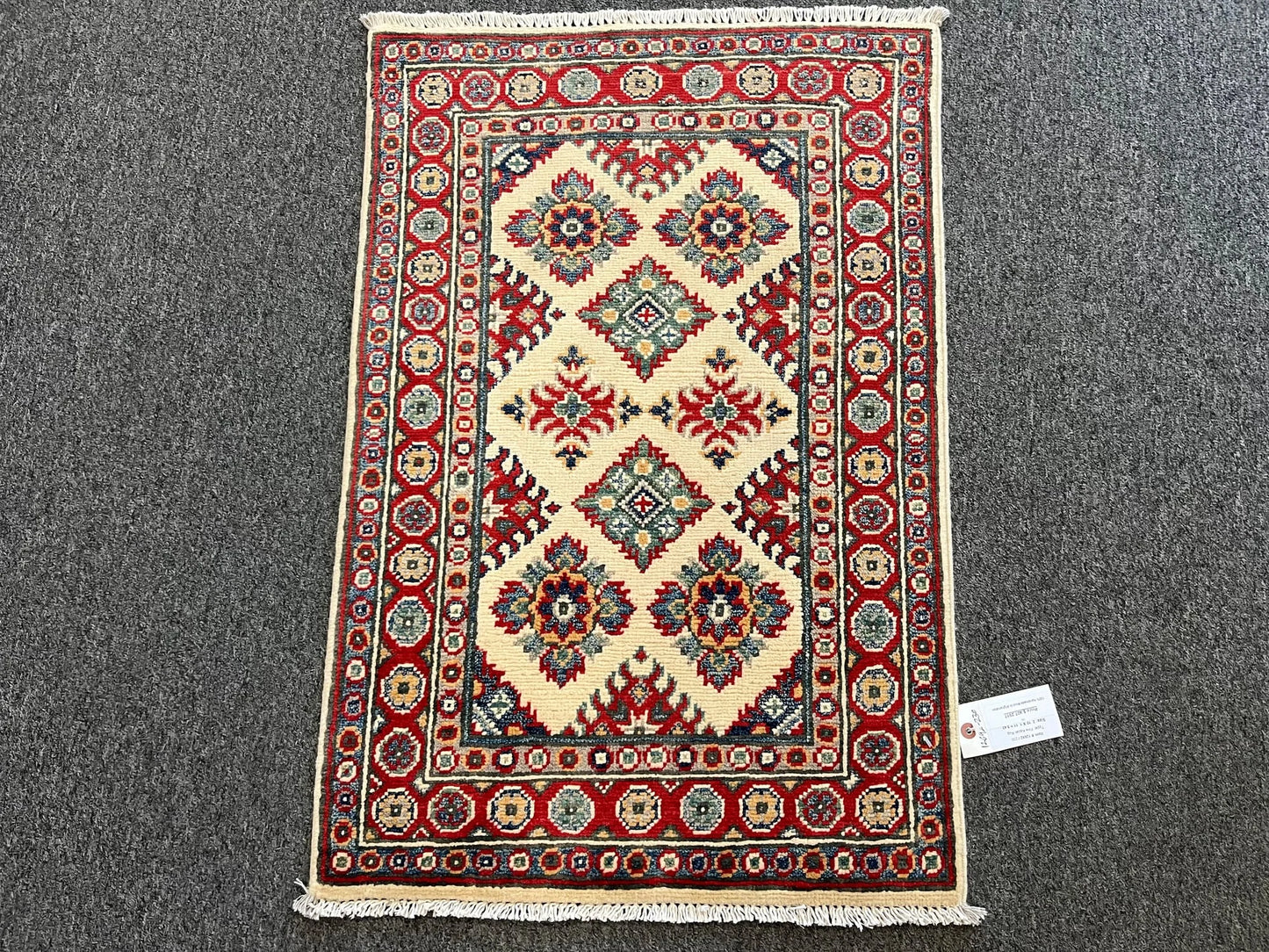 2' X 3' Fine Kazak Handmade Wool Rug # 12692