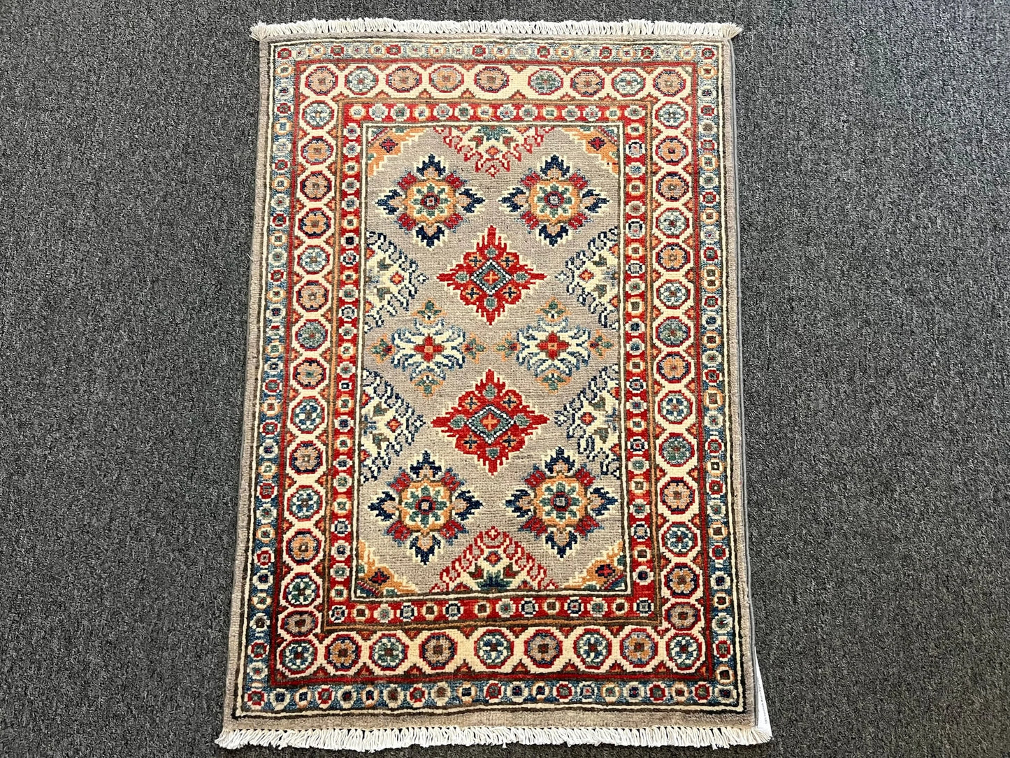 2' X 3' Fine Kazak Handmade Wool Rug # 12741