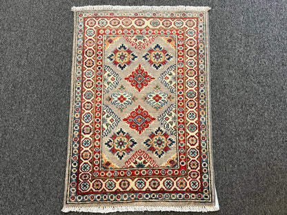 2' X 3' Fine Kazak Handmade Wool Rug # 12741