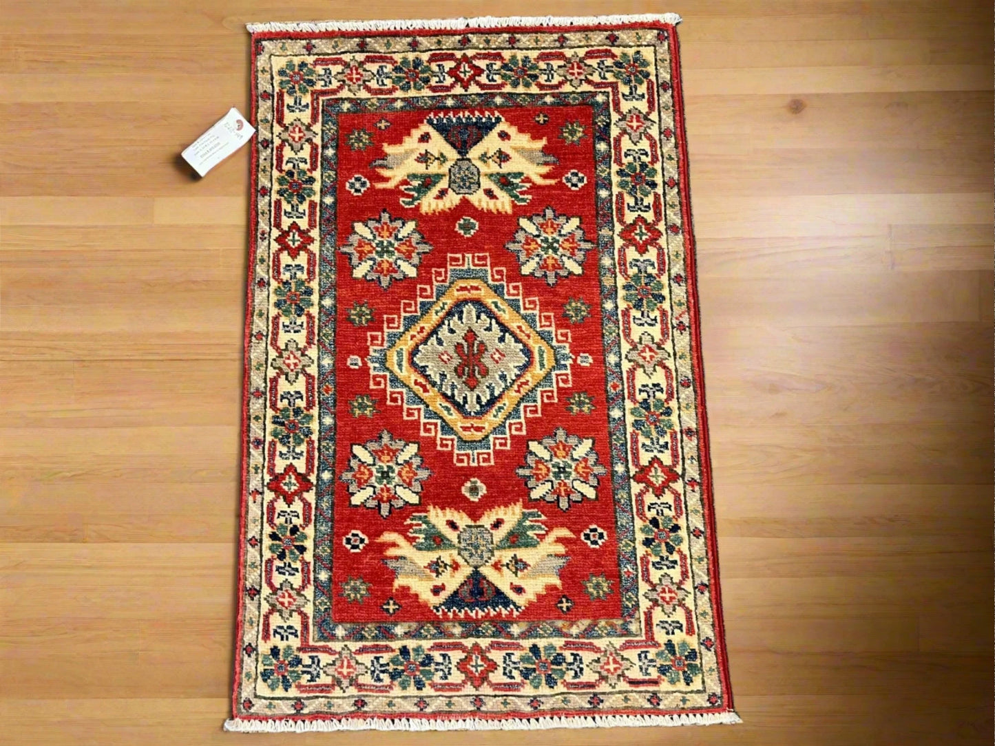 2' X 3' Fine Kazak Handmade Wool Rug # 12611