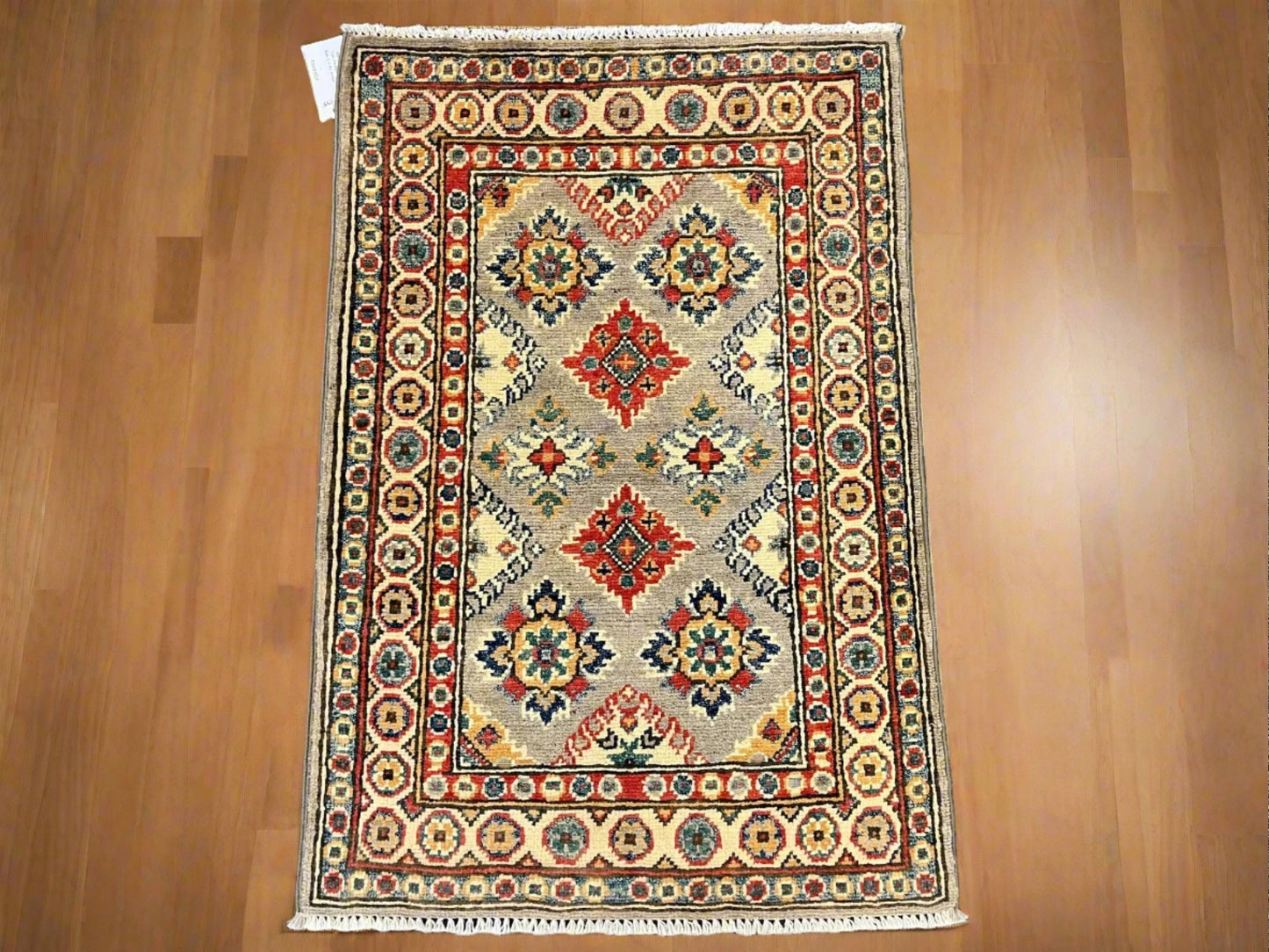 2' X 3' Fine Kazak Handmade Wool Rug # 12617