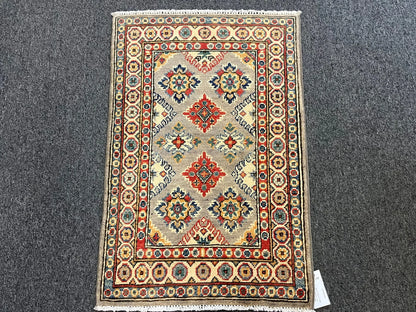 2' X 3' Fine Kazak Handmade Wool Rug # 12617