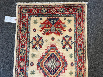 2' X 3' Fine Kazak Handmade Wool Rug # 12613