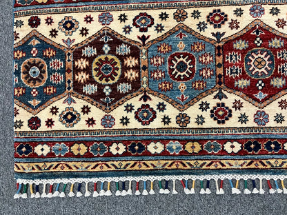 Khorjin Multicolor 5X7 Handmade Wool Rug # 11291