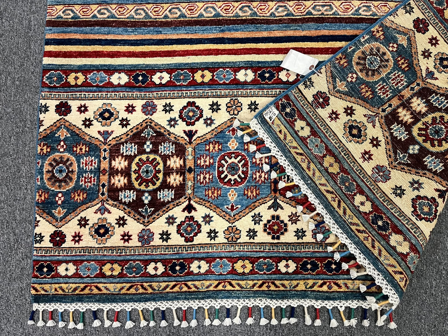 Khorjin Multicolor 5X7 Handmade Wool Rug # 11291