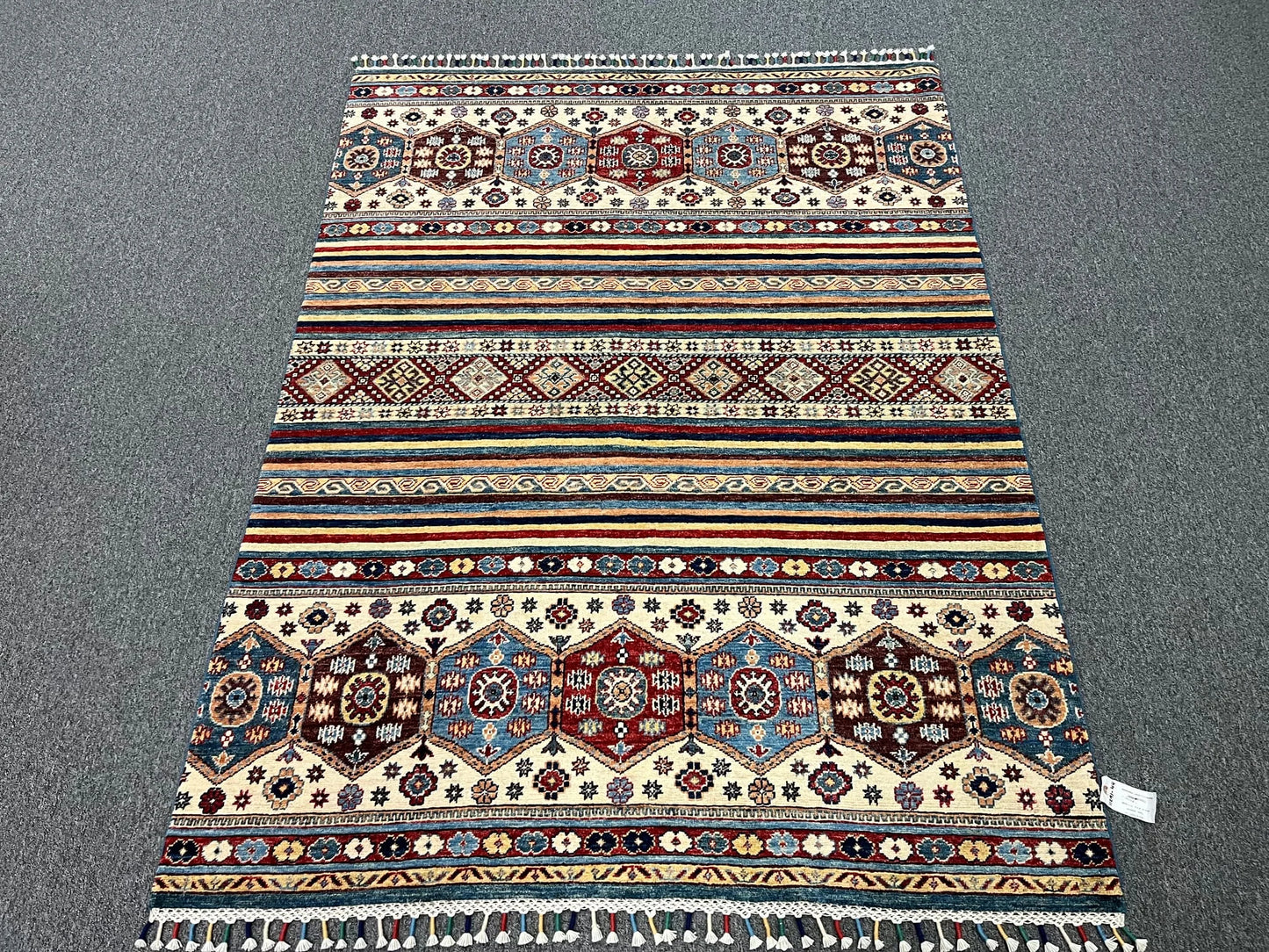 Khorjin Multicolor 5X7 Handmade Wool Rug # 11291