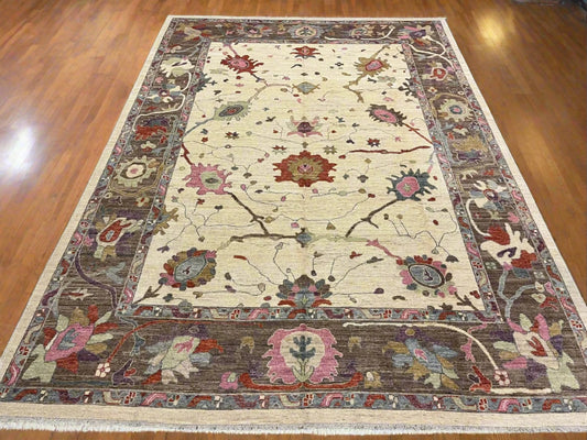 10X14 Oushak Turkish style Handmade Wool Rug # 11899