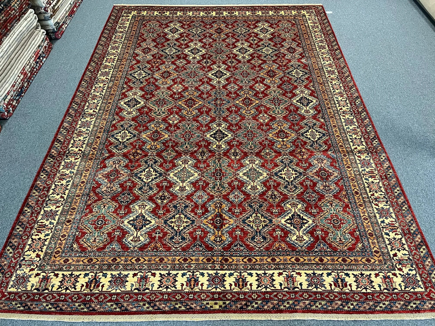 Super Kazak 10X13 Hand-Knotted Wool Rug # 11032