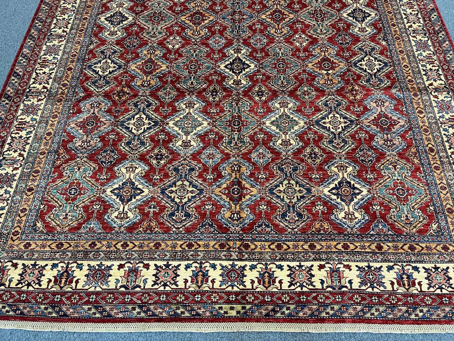 Super Kazak 10X13 Hand-Knotted Wool Rug # 11032