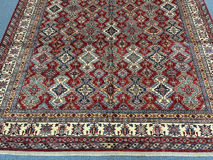 Super Kazak 10X13 Hand-Knotted Wool Rug # 11032