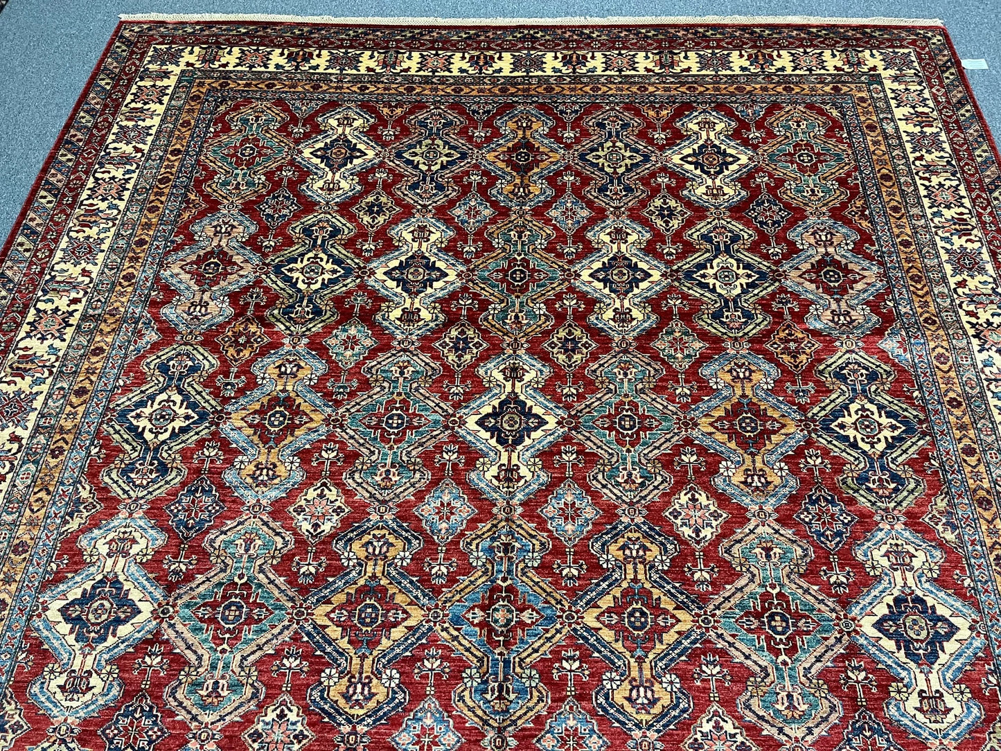 Super Kazak 10X13 Hand-Knotted Wool Rug # 11032