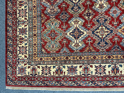 Super Kazak 10X13 Hand-Knotted Wool Rug # 11032