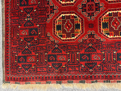 3X7 Afghan Turkmen Waziri Handmade Wool Rug # 11892