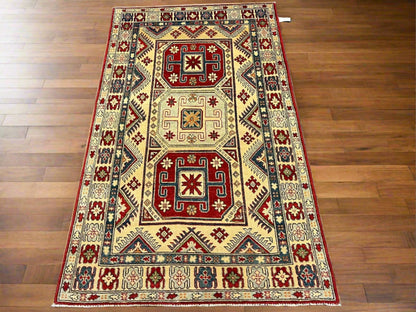 4X6 Kazak Handmade Wool Oriental Rug # 10909