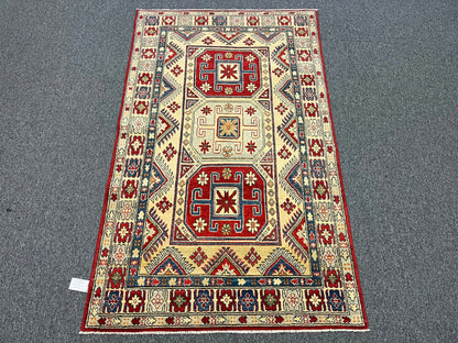 4X6 Kazak Handmade Wool Oriental Rug # 10909