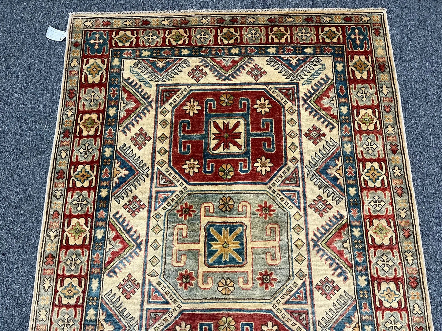 Kazak 4X6 Tribal Handmade Wool Rug # 9893