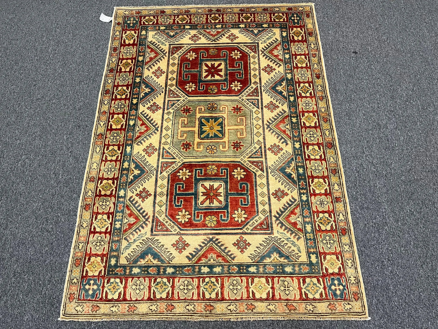 Kazak 4X6 Tribal Handmade Wool Rug # 9893