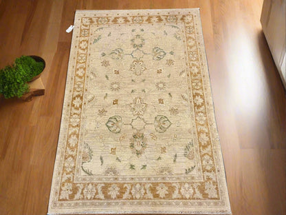 Oushak Ziegler 4X6 Handmade Wool Rug # 9817