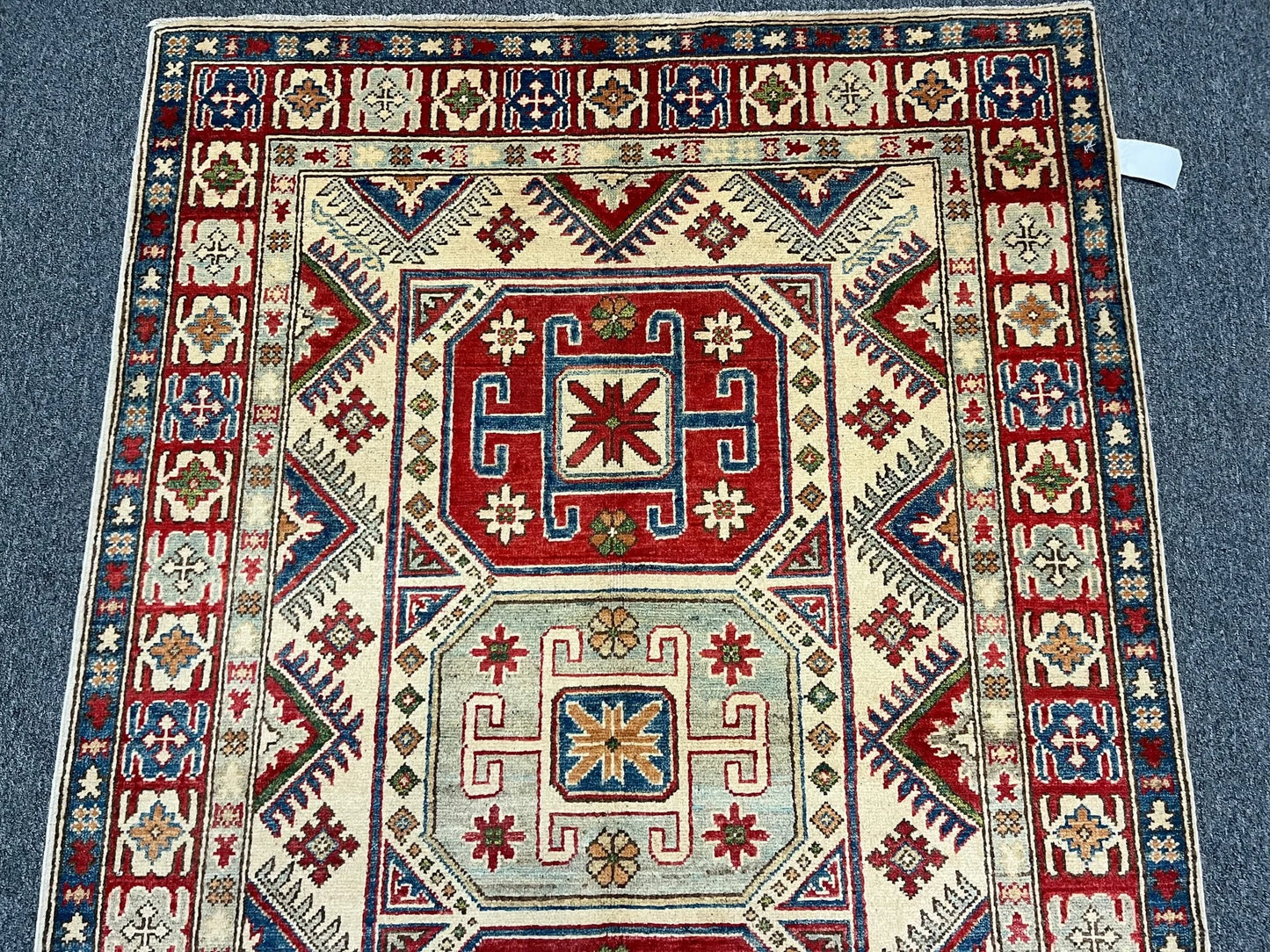 4X6 Hand knotted Kazak Tribal Wool Rug # 9889