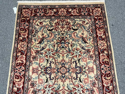 4X6 Floral Pakistani Handmade Wool Rug # 12437