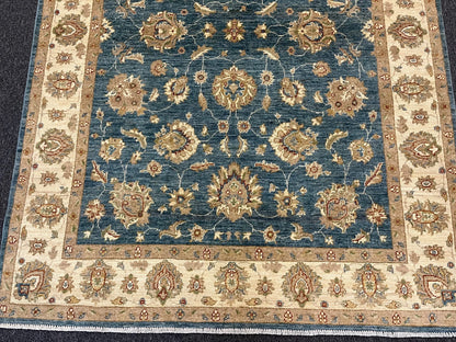 Oushak Ziegler light Blue 6X8 Handmade Wool Rug # 13244