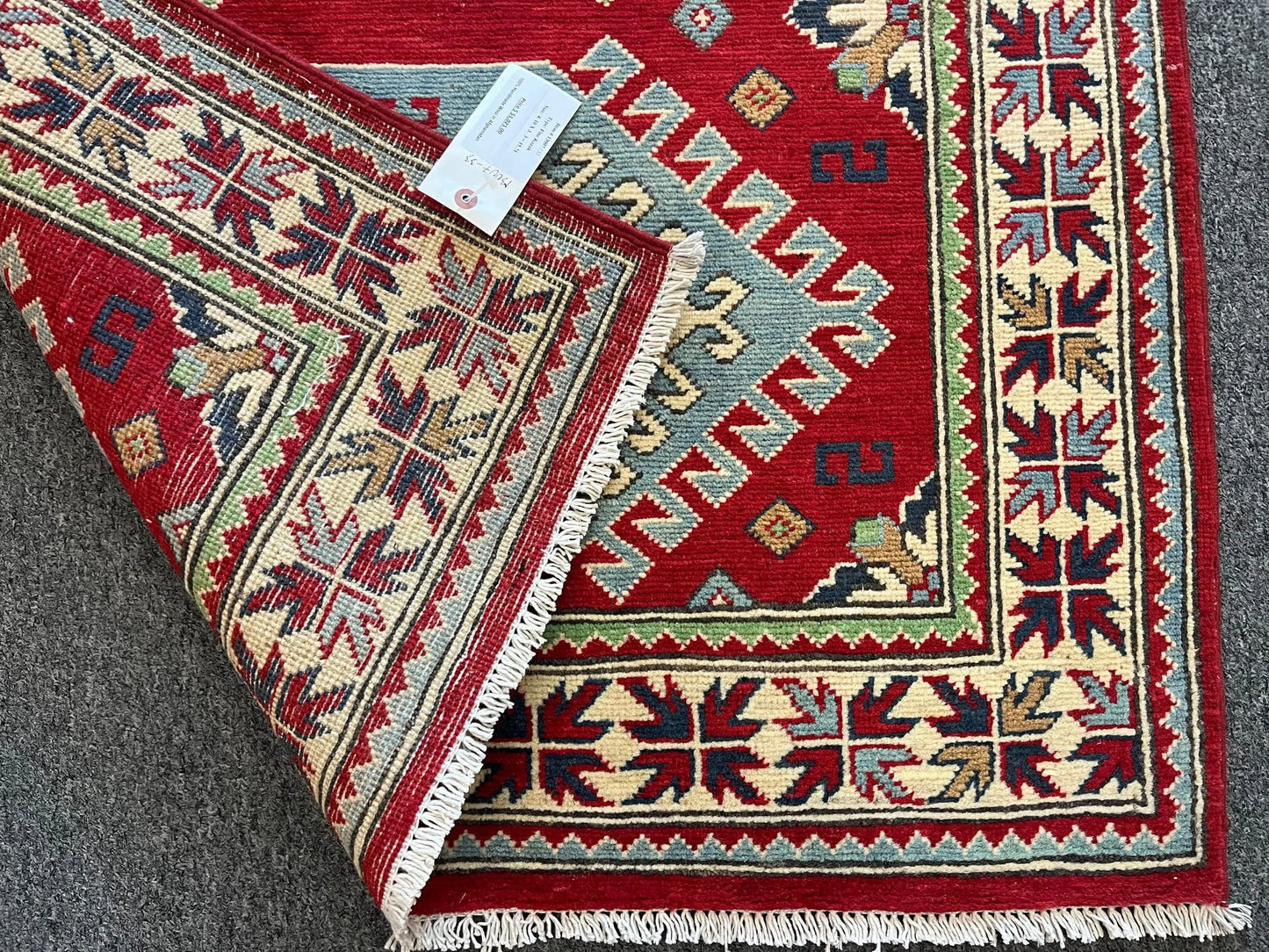 Kazak Red 3X5 Handmade Wool Rug # 13007