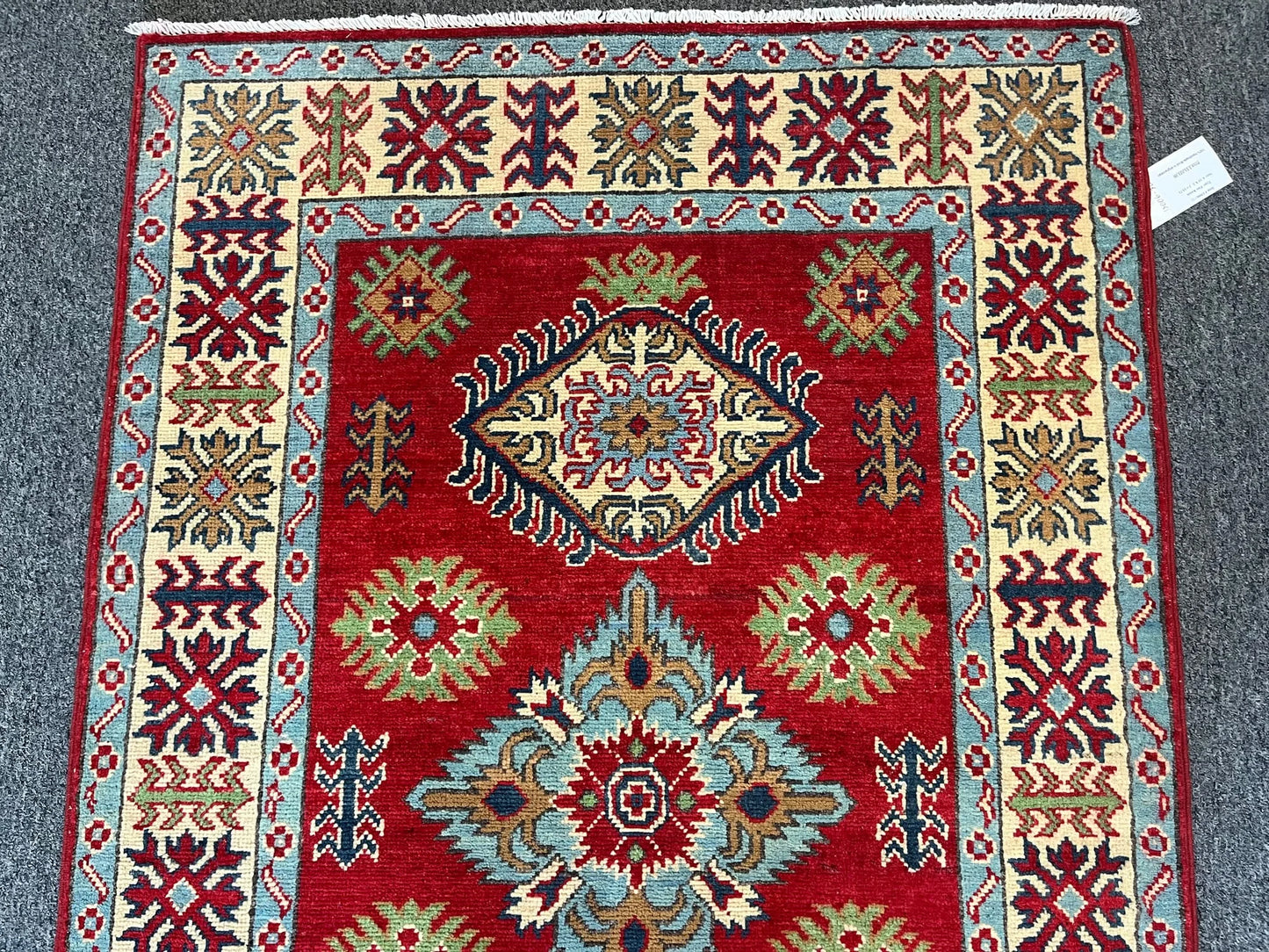 Kazak Red 3X5 Handmade Wool Rug # 13006