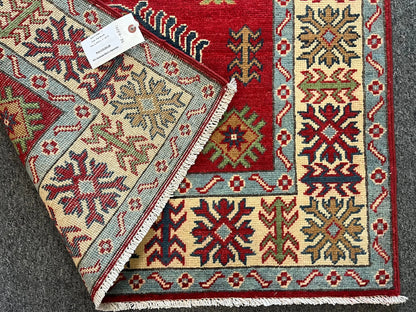 Kazak Red 3X5 Handmade Wool Rug # 13006