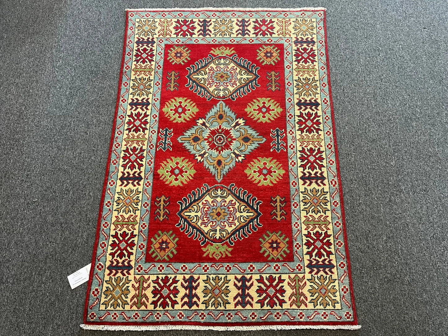 Kazak Red 3X5 Handmade Wool Rug # 13006