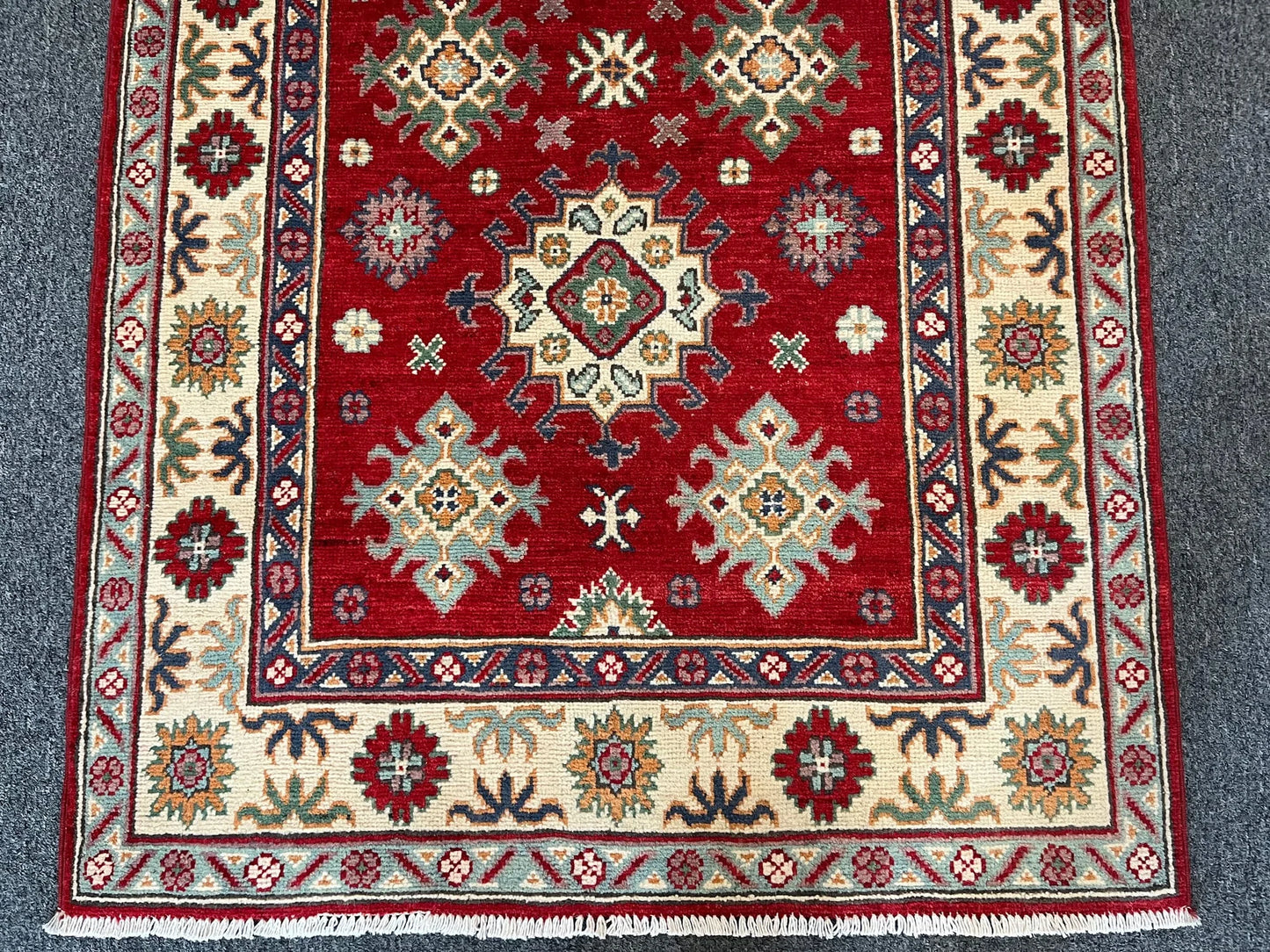 Kazak Red 3X5 Handmade Wool Rug # 13008