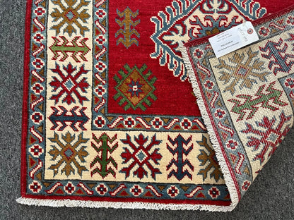 Kazak Geometric 3X5 Handmade Wool Rug # 13327