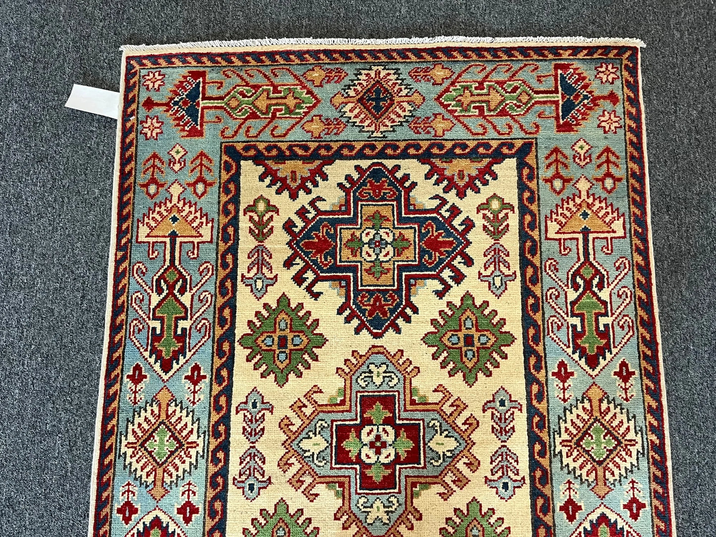 Kazak Multicolor 3X5 Handmade Wool Rug # 13286