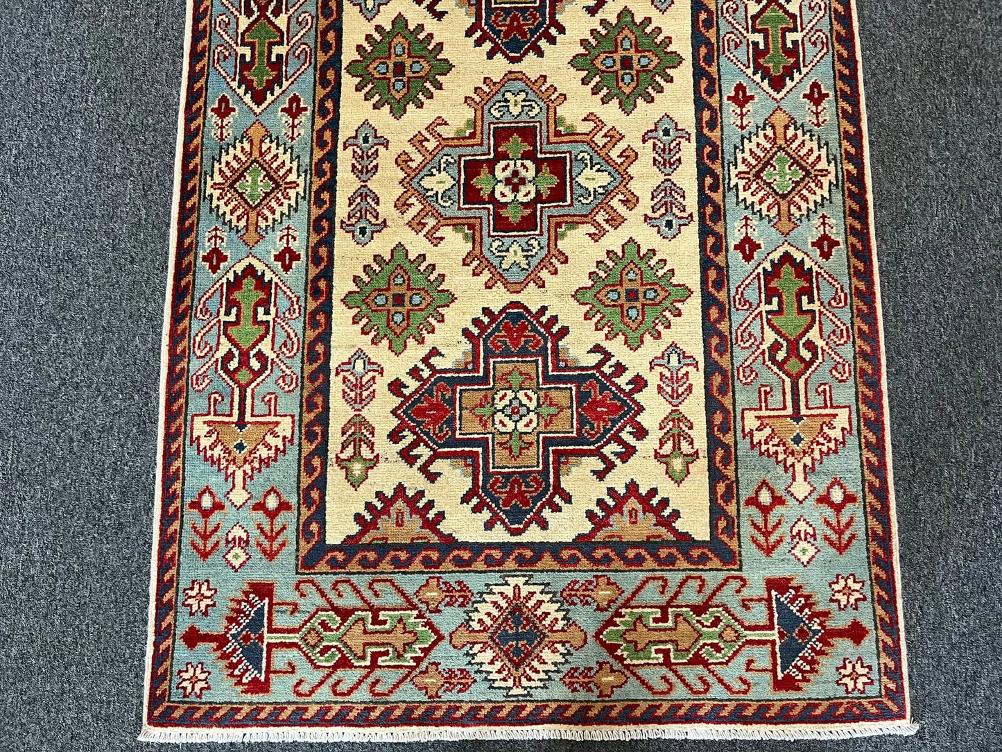 Kazak Multicolor 3X5 Handmade Wool Rug # 13286