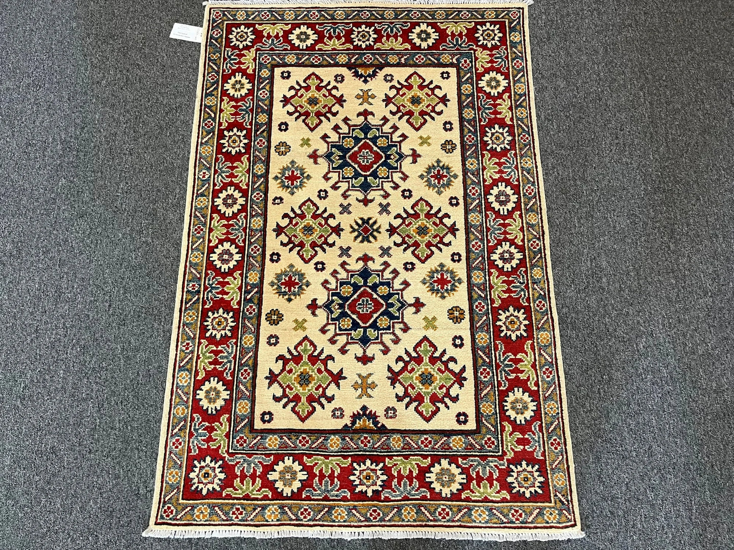 Kazak Multicolor 3X5 Handmade Wool Rug # 13283