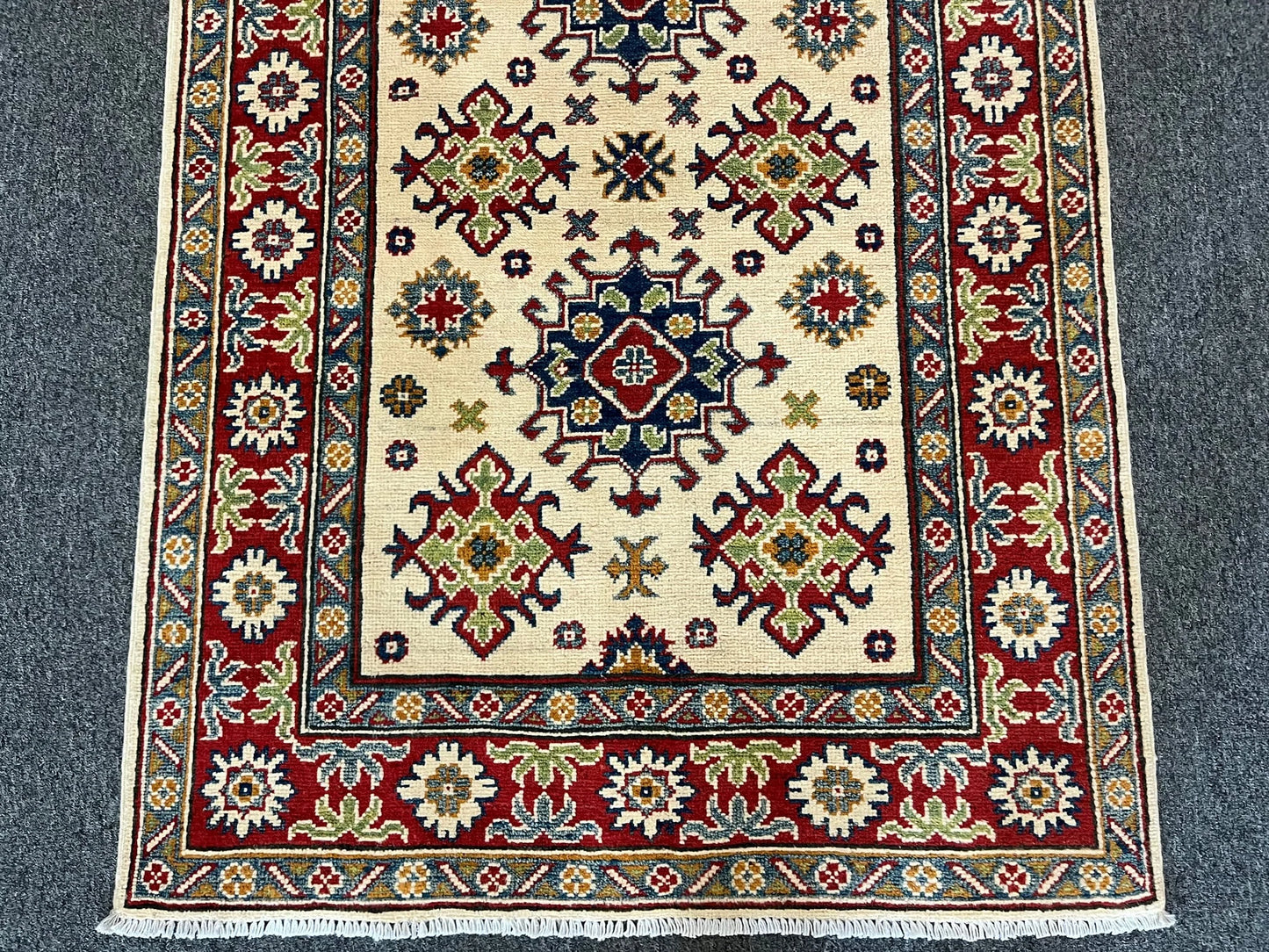 Kazak Multicolor 3X5 Handmade Wool Rug # 13283