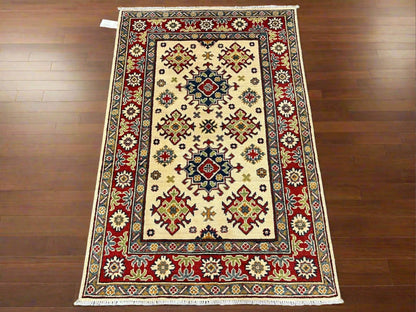 Kazak Multicolor 3X5 Handmade Wool Rug # 13283