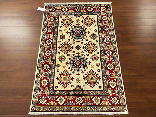 Kazak Multicolor 3X5 Handmade Wool Rug # 13283