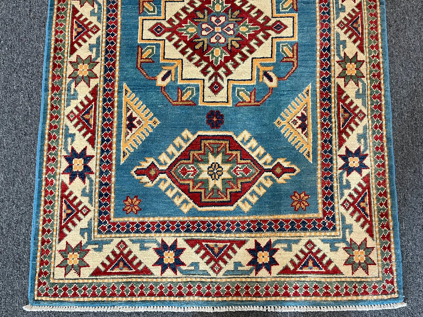 Kazak Multicolor 3X5 Handmade Wool Rug # 13270