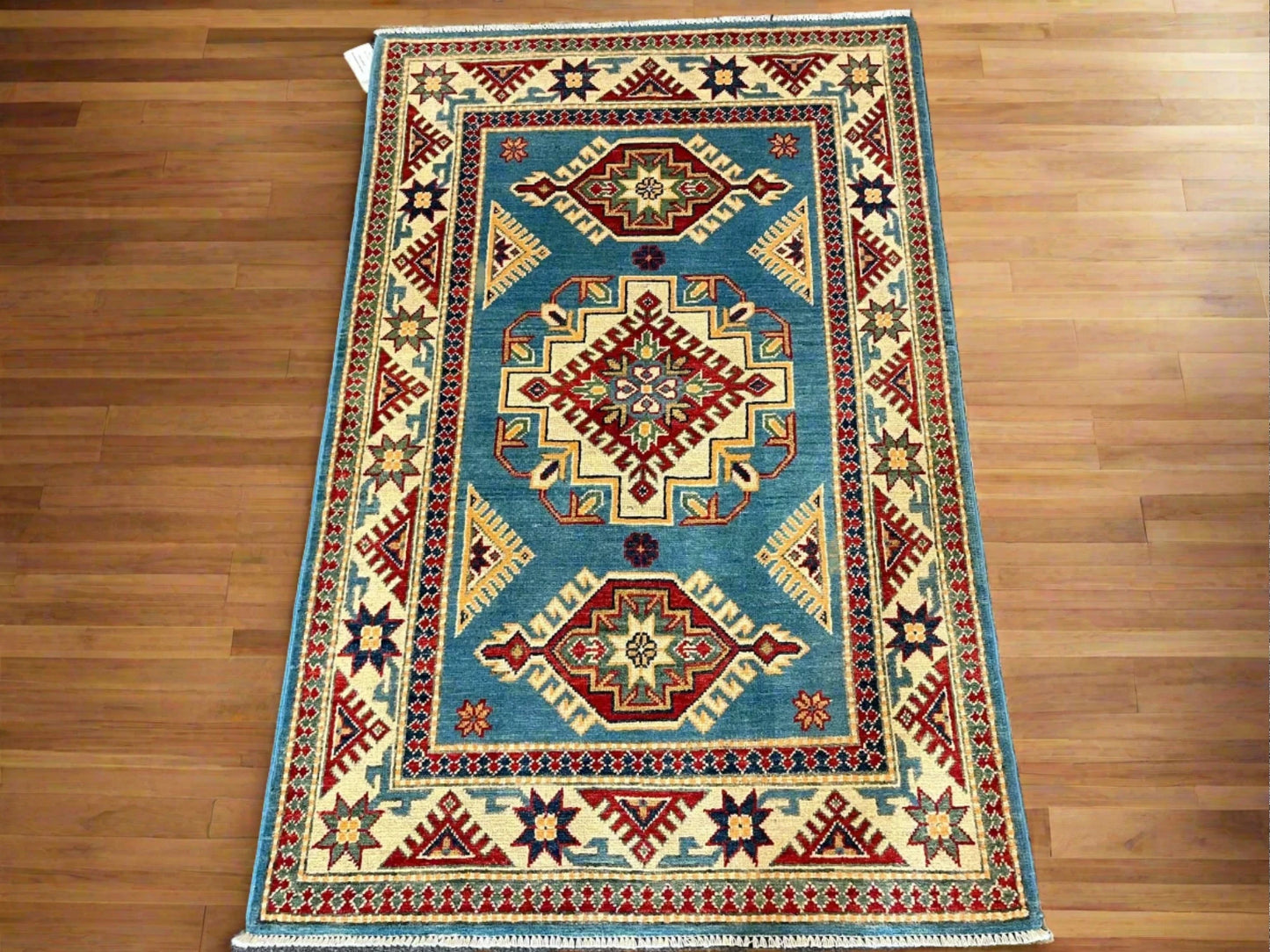 Kazak Multicolor 3X5 Handmade Wool Rug # 13270