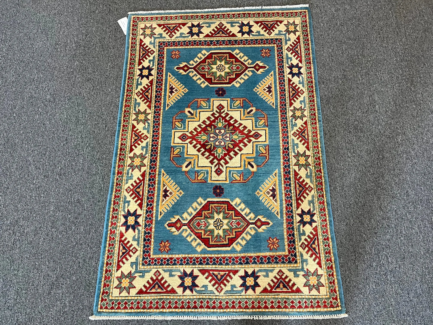 Kazak Multicolor 3X5 Handmade Wool Rug # 13270