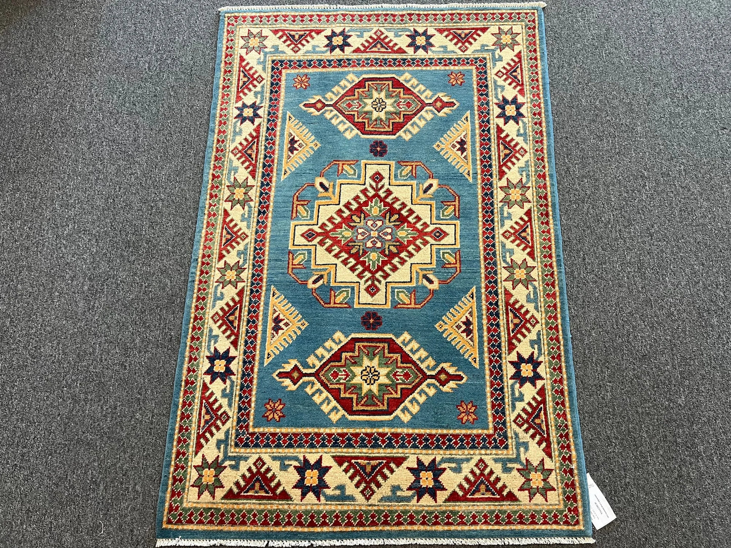 Kazak Multicolor 3X5 Handmade Wool Rug # 13270