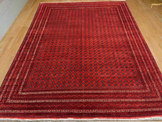 Afghan Turkmen Khoja Roshnai 10X13 Handmade Wool Rug # 13252