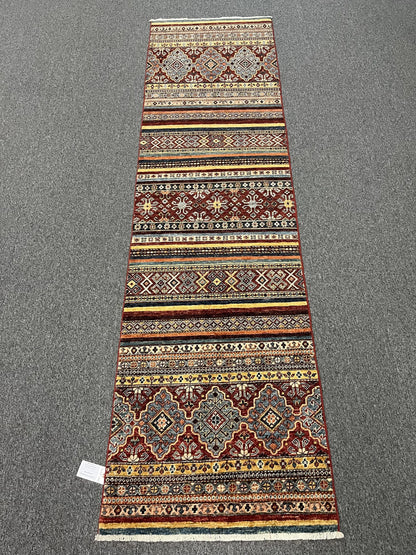 2' 7"X10' Tribal Khorjin Handmade Wool Runner Rug # 13218