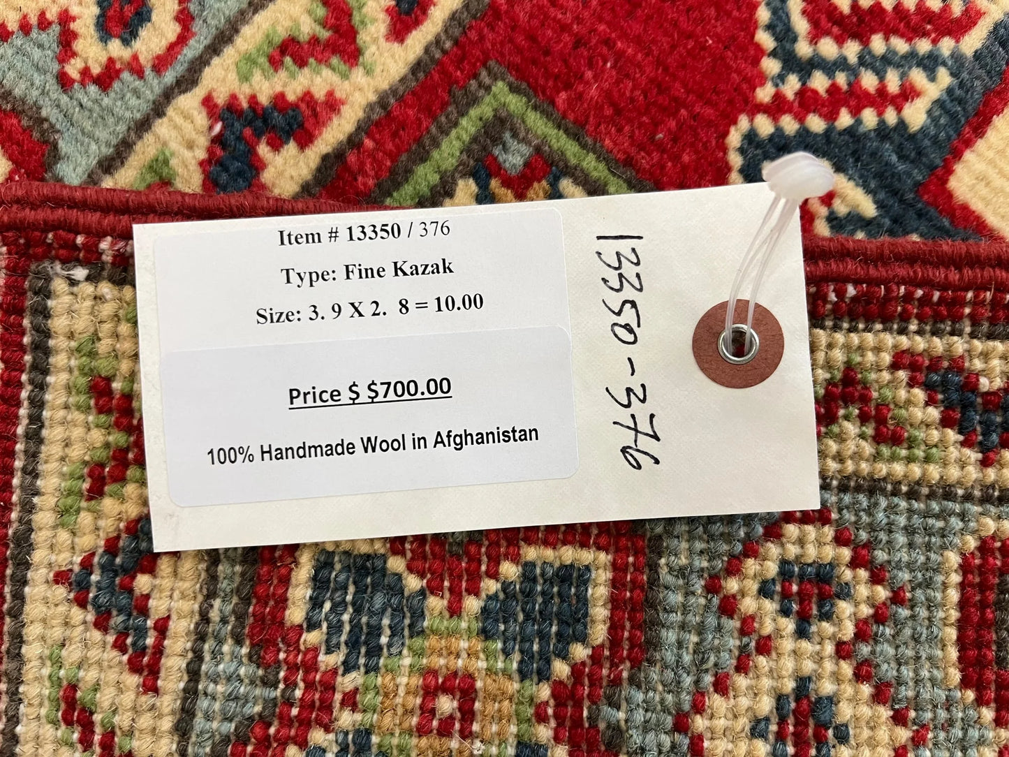 3X4 Kazak Handmade Wool Rug # 13350