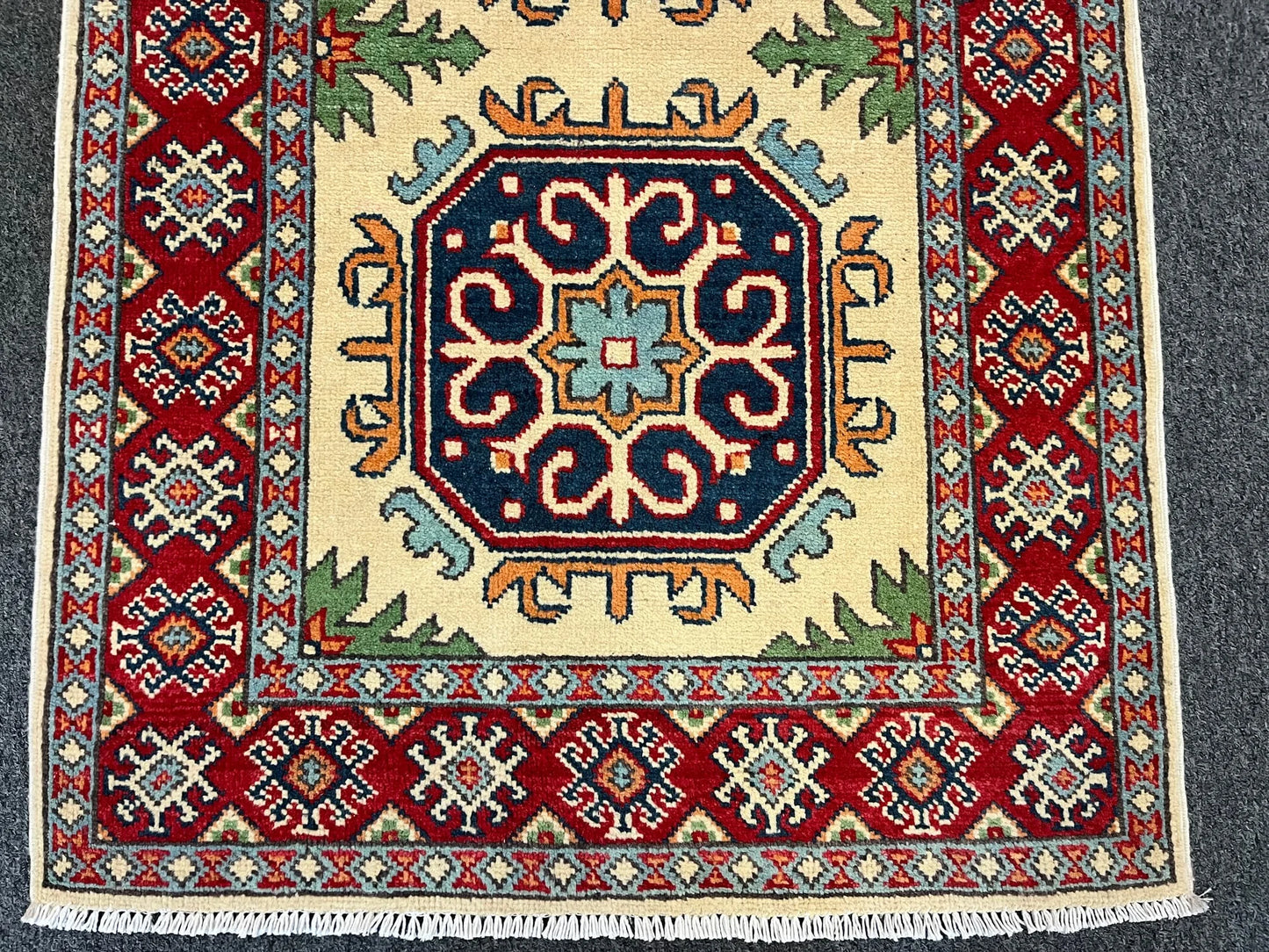 Kazak Multicolor 3X4 Handmade Wool Rug # 13018