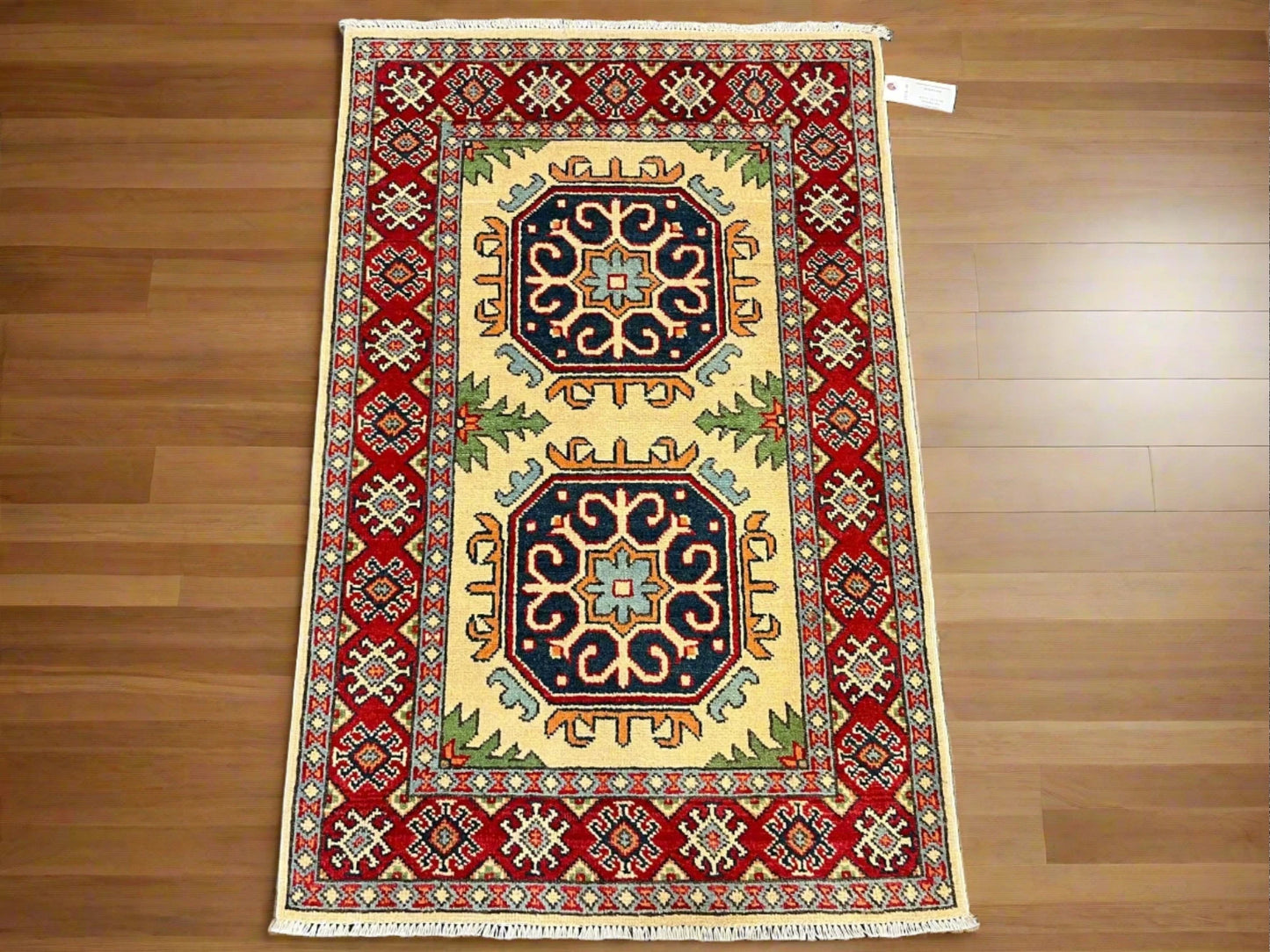 Kazak Multicolor 3X4 Handmade Wool Rug # 13018