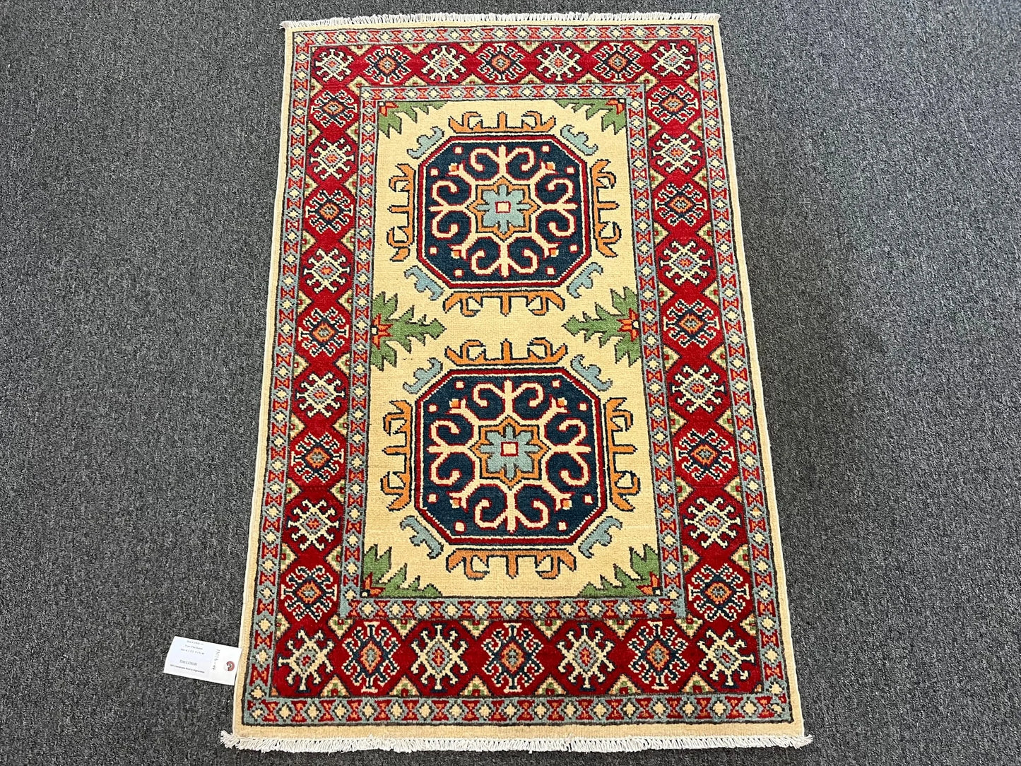 Kazak Multicolor 3X4 Handmade Wool Rug # 13018