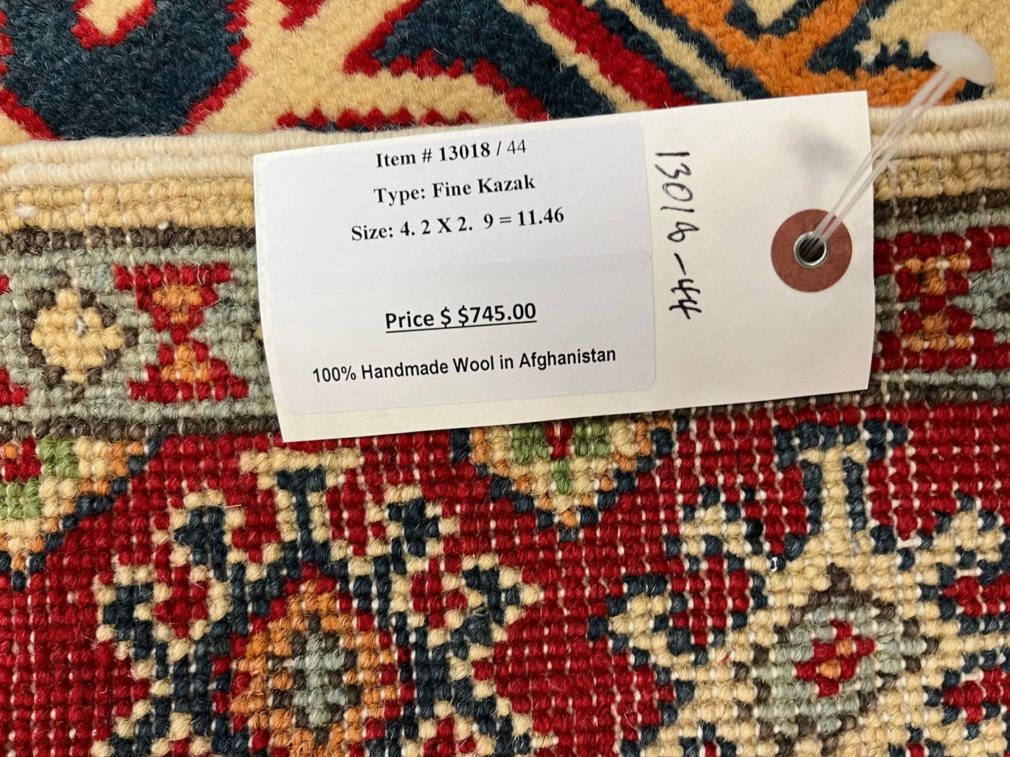 Kazak Multicolor 3X4 Handmade Wool Rug # 13018